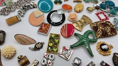 Craft Jewelry Pieces Junk Drawer Lot 50 Different Pieces