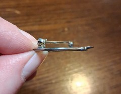 Vintage Beau Sterling Double Round Textured Infinity Brooch Pin See Pics/Descrip
