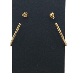 Vintage Hollow Teardrop Earrings Gold Tone Minimalist Hoop Dainty Statement Chic