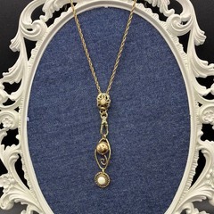 Vintage 12k Gold Filled Watch Chain FOB, ChatelaineSlide,Swivel Dog Clip, ~READ~