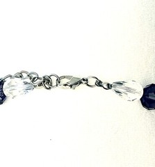 Vintage Austrian Crystal Purple Silver Clear Faceted Sparkling Collar Necklace