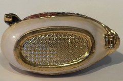 Elegant Vintage Goldtone Jewelry In Art Deco design Container