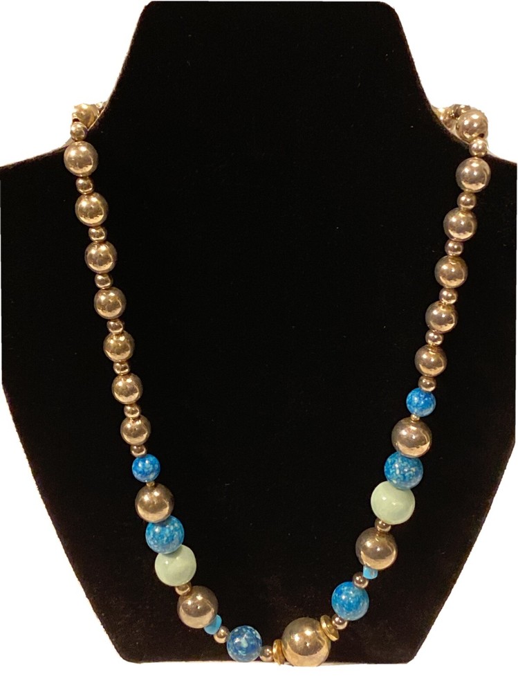 Carol Dauplaise Southwestern Necklace Large Silver, Turquoise, Sodalite
