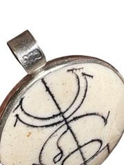 Sterling Silver Nepalese Hand Carved Necklace Pendant Inspiration Symbol