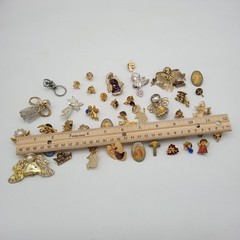 Religious Angels Cherubs Crosses Lot Vtg Lapel Pin Brooch Mix Fashion Jewelry