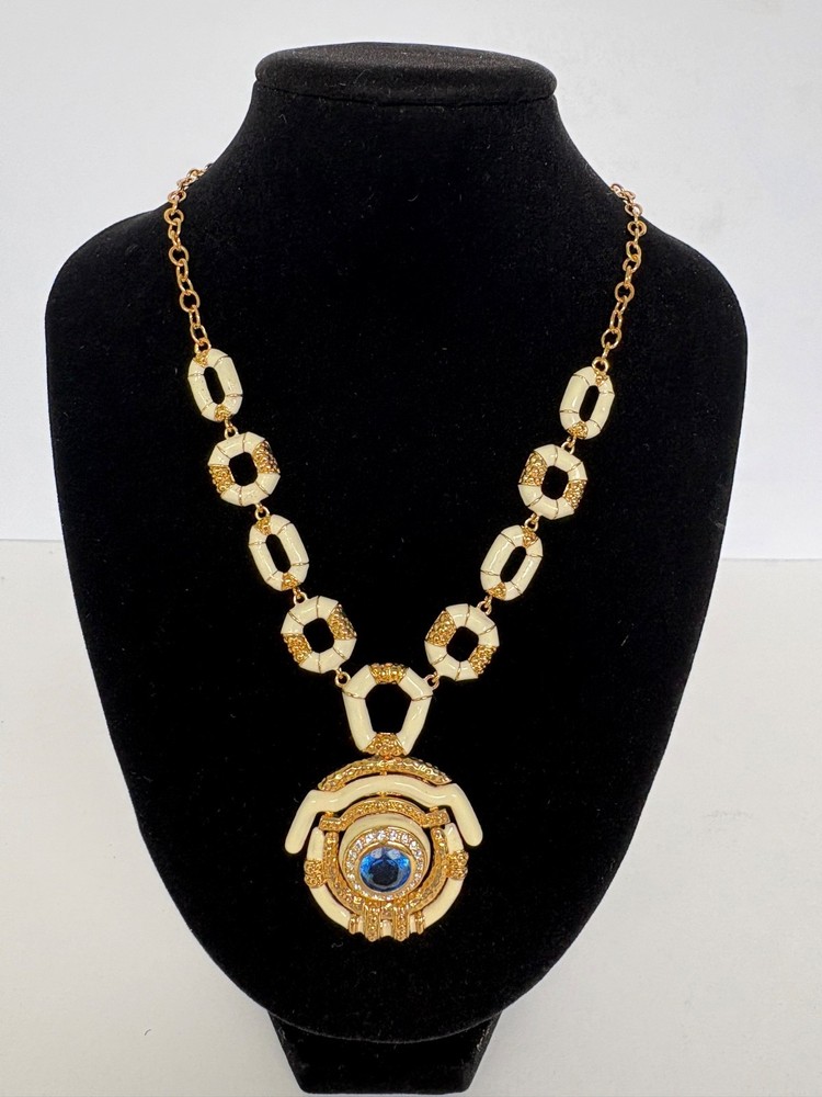 JBK Camrose & Kross Jackie Kennedy Enamel Necklace 21″ 28.32g Box COA