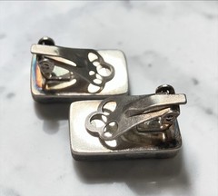 Vintage 925 Sterling Silver Genuine AMBER Oblong CLIP ON Earrings 3/4” Long EC