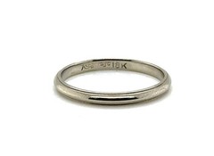 Art Deco Wedding Band Anniversary Ring 18K White Gold Kingcraft Original 1930’s