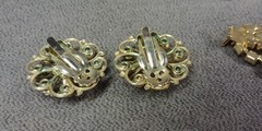 5 Aurora Borealis Rhinestone Art Bracelet Earrings Vintage Jewelry Lot