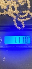Vintage Necklace Rice Pearls And Lapis 70″ In Length Many Fashion Options