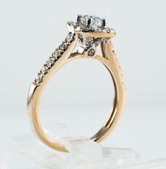 Natural Diamond Ring 14K Gold Engagement 1.00 ct