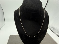 1.38g Vintage Sterling Silver 925 Chain Cable Link Necklace 18 in M