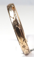 Antique Art Deco 1920’s 10K Rose Gold Unisex Wedding Band Ring Size 9 UK-R1/2