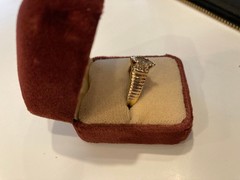 Vintage 18K Gold Marquise Diamond Ring – 1.00 TW Original Bill of Sale/Box