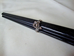 VINTAGE RETRO MOD MARCASITE FANCY RIBBON BOW STERLING SILVER STAMP 925 RING SZ 7