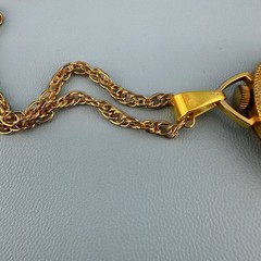 Vintage Lucerne Watch Pendant Necklace Gold Tone Floral Etched Ornate 24″ READ