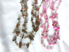 Layered Necklaces Lot of 2 Seashell mlxad nuggets 24″ Gift New USA Boho Seller