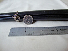 VINTAGE RETRO MOD MARCASITE FANCY RIBBON BOW STERLING SILVER STAMP 925 RING SZ 7