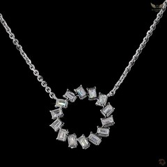 Lab Created Diamond 2.88ct Pendant Necklace White Gold Plated Gift