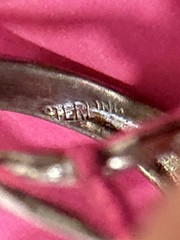 PANETTA Sterling Silver Rhinestone Cocktail Ring Size 7.75 Vintage Original Box
