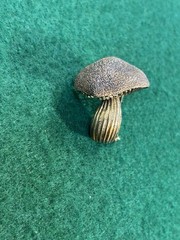 Vintage 1970’s Sterling Silver Vermile Signed Les Bernard Mini Mushroom Pin