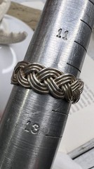 Vintage Woven Ring Sterling Silver 925 Band Size 12 Men Woman Jewelry 🖤