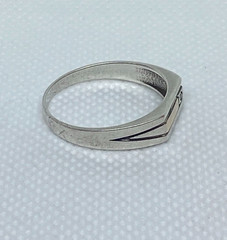 Vintage men’s ring Silver 875.Gold 375. S 11.25.Weight 2.91g. Ukrainian jewelry.