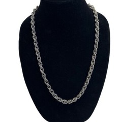 Vintage Women’s Silver Tone Double Chain Necklace Sz 26in