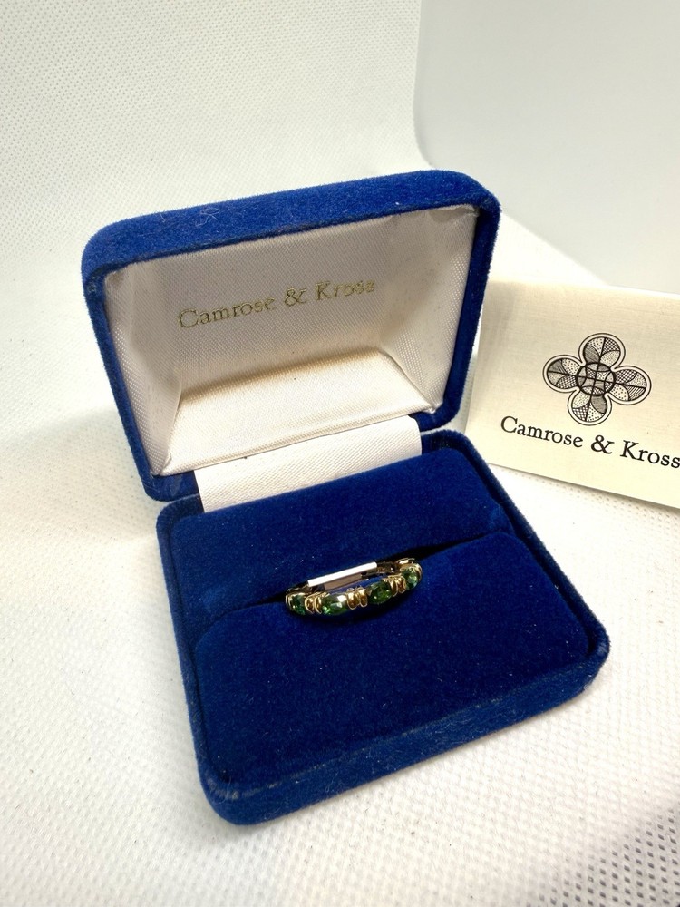 CAMROSE & KROSS JBK 925 JACQUELINE KENNEDY EMERALD ETERNITY BAND 7