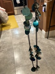 NWT Birch Hill Chain necklace Summer Blue 32” Long