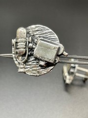 Vintage Television Camera Microphone Figural Silver Tone Cufflinks Broadcasting