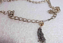 Tassel belt or necklace Y2K and Glam Rock fashion era 40 inch textured Vintage