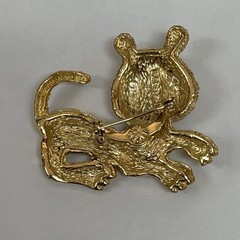 Gerry’s Tiger Cat Gold-tone Green Eyes Women’s Fashion Brooch Pin