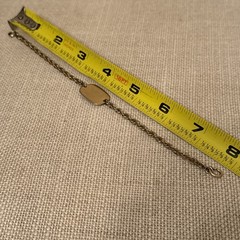 Vintage Gold Filled ID Identity Medical Bracelet GF Engrave Plate Rope Chain