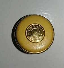 Hermès Gold Sellier Button Button Style Leather Clip-on Earring Replacement