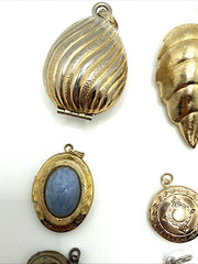 Vintage to Now Jewelry Pendant & Charm Lockets Gold & Silver Tone Lot of 12