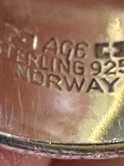 A.G. Ecker Anna Greta Sterling Silver Jester Crown Ring Norway 1960s-70s Vtg