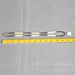 Handmade Women’s Tribal Style Necklace Beige/Multicolor 12.5 Inches