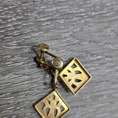 Vintage JMS 1/20 12K Gold Filled Screw Back Dangle Earrings Women Geometric