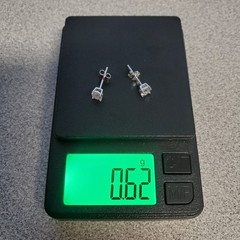 925 CZ Stud Earrings 4mm Sterling Silver 0.6g Round Brilliant Minimalist Petite