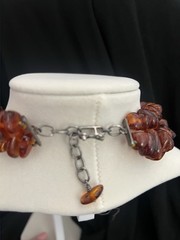 Vintage Hand-Tied Baltic Amber Beaded Two Strand Necklace, Olga Kharlan – A195