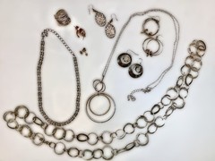 Vintage To Now Mixed Metal Jewelry Lot Wearable Untested Classic Boho