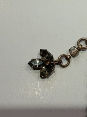 Mid-Century Pink, Aurora Borealis & Smoky Gray Rhinestone Statement Necklace