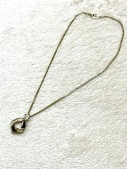 Grosse Necklace Vintage Germany Gold Black Rhinestone Pendant 39cm Elegant