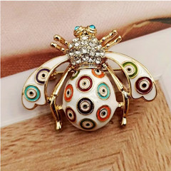 BROOCH- Baroque Luxury Multicolor Insect, Rhinestone Accents Design