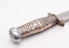 MARBLE’S Antique Ideal Hunting Knife Western Navajo .925 Sterling Silver Handle