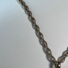 Vtg Gold Tone Filigree Rope Circle Pendant Necklace 24 Inch Statement Jewelry