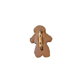 Vintage 1990’s Cast Resin 2 x 1.5 Gingerbread Man Christmas Brooch Pin