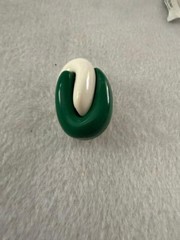 Vintage Green and White Abstract Swirl Pin 1.5″ Mod Retro