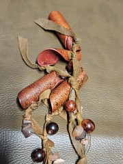 Vintage Bohemian-style Wrap Necklace Belt suede leather stone beads tassel